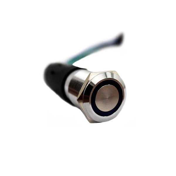 Interruptor Push Buttom Cromado Luz Azul Original Minas Filtros